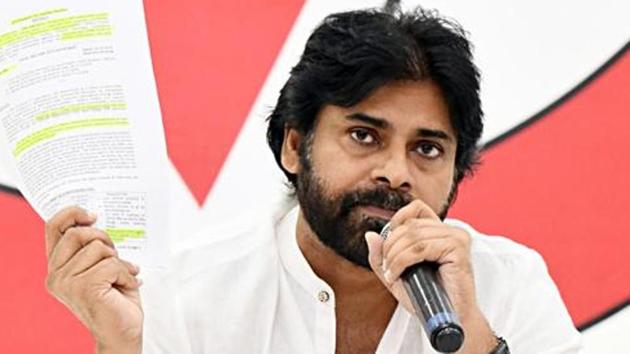 Actor-turned-politician and Jana Sena president Pawan Kalyan who has been sporting a long beard since he entered electoral politics, has retained his beard on the first day of shooting. (ANI PHOTO.) Actor-turned-politician and Jana Sena president Pawan Kalyan who has been sporting a long beard since he entered electoral politics, has retained his beard on the first day of shooting. (ANI PHOTO.)
