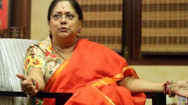 Former Rajasthan CM Vasundhara Raje (Photo: Himanshu Vyas\ Hindustan Times) Former Rajasthan CM Vasundhara Raje (Photo: Himanshu Vyas\ Hindustan Times)