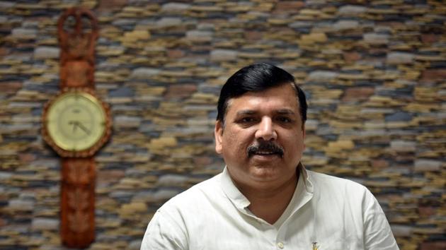 Aam Aadmi Party (AAP) is focusing on development and its governance model in its campaign for the February 8 assembly elections, says Sanjay Singh.(Amal KS/HT PHOTO)
