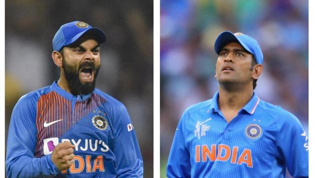 Virat Kohli (L), MS Dhoni (R)(HT Collage)