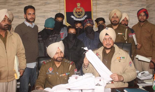 The accused in police custody. The accused in police custody.