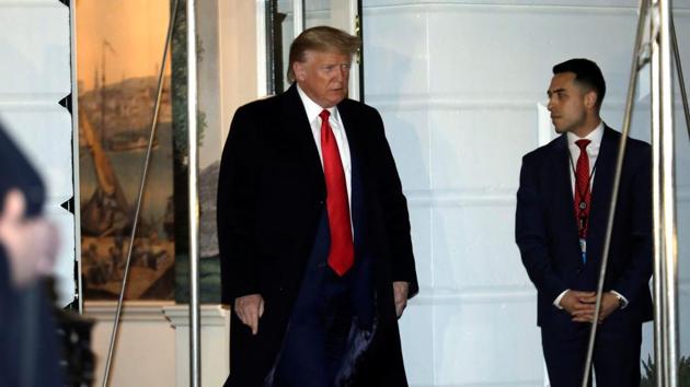 U.S. President Donald Trump walks out from the White House in Washington, U.S., before his departure to Davos. (REUTERS) U.S. President Donald Trump walks out from the White House in Washington, U.S., before his departure to Davos. (REUTERS)