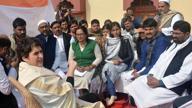 Congress general secretary Priyanka Gandhi Vadra interacts with students of Banaras Hindu University in Varanasi on January 10. (ANI Photo) Congress general secretary Priyanka Gandhi Vadra interacts with students of Banaras Hindu University in Varanasi on January 10. (ANI Photo)