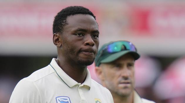 File image: South Africa's Kagiso Rabada and Faf du Plessis leave the field. (AP) File image: South Africa's Kagiso Rabada and Faf du Plessis leave the field. (AP)