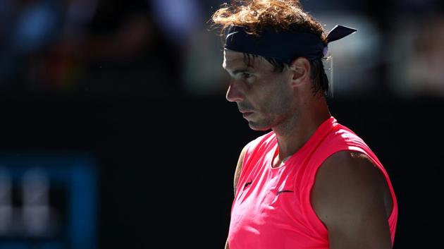 Rafael Nadal in action during Australian Open.(REUTERS)