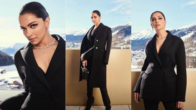 Deepika Padukone stuns in black at WEF, Davos 2020.