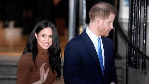 Britain's Prince Harry and his wife Meghan, Duchess of Sussex, leave Canada House in London.(File photo: Reuters)