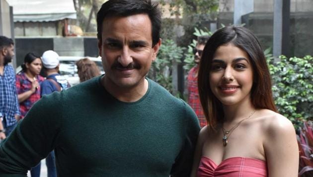 Saif Ali Khan and Alaya Furniturewala during the promotions of their upcoming film Jawaani Jaaneman.(IANS)