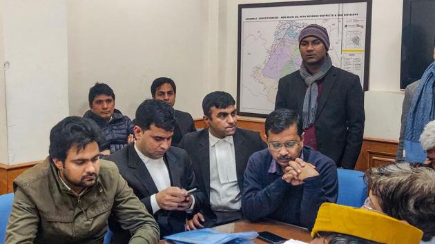 Delhi Chief Minister Arvind Kejriwal waits to file his nomination for Delhi Assembly polls. (PTI Photo) Delhi Chief Minister Arvind Kejriwal waits to file his nomination for Delhi Assembly polls. (PTI Photo)