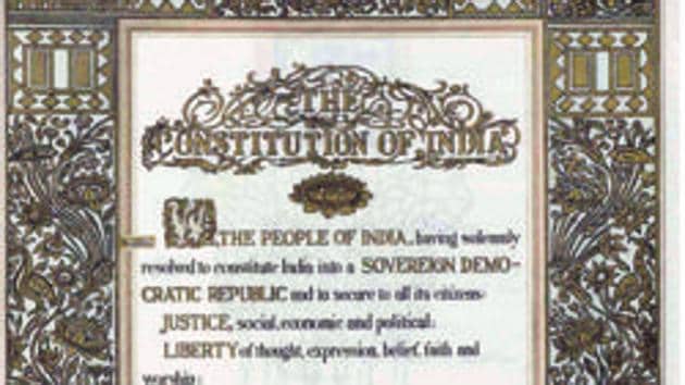 In a circular that was issued on Tuesday, the school education department said the aim of the exercise was to make students aware of the core values of the Constitution .(HT Photo) In a circular that was issued on Tuesday, the school education department said the aim of the exercise was to make students aware of the core values of the Constitution .(HT Photo)
