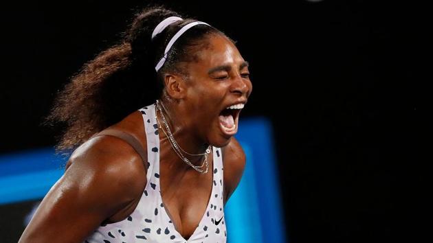 Serena Williams reacts during the match against Slovenia's Tamara Zidansek. (REUTERS) Serena Williams reacts during the match against Slovenia's Tamara Zidansek. (REUTERS)