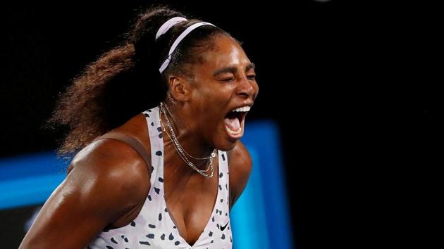 Serena Williams of the U.S. reacts during the match against Slovenia's Tamara Zidansek. (REUTERS) Serena Williams of the U.S. reacts during the match against Slovenia's Tamara Zidansek. (REUTERS)