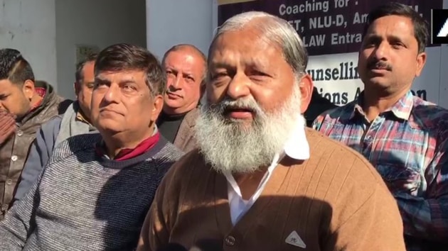 Haryana home minister Anil Vij has been divested of the CID department which has now been allocated to chief minister ML Khattar. (ANI / Twitter) Haryana home minister Anil Vij has been divested of the CID department which has now been allocated to chief minister ML Khattar. (ANI / Twitter)