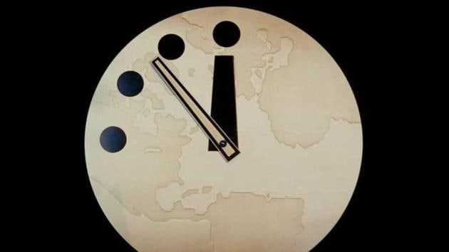 The influential Bulletin of the Atomic Scientists (BAS) on Thursday moved its “Doomsday Clock” to 100 seconds to midnight(AFP) The influential Bulletin of the Atomic Scientists (BAS) on Thursday moved its “Doomsday Clock” to 100 seconds to midnight(AFP)