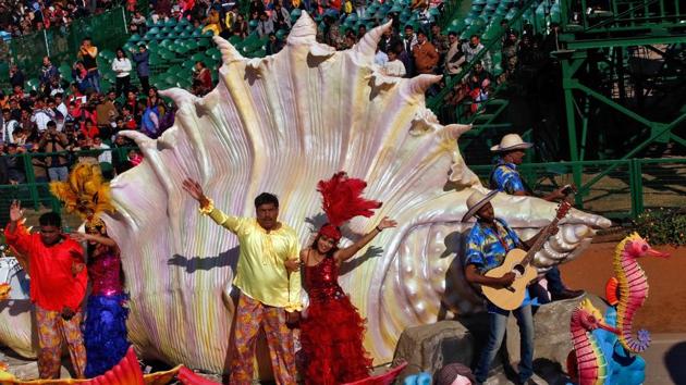 A tableau from the western state of Goa is displayed during the full dress rehearsal for the Republic Day parade. (REUTERS) A tableau from the western state of Goa is displayed during the full dress rehearsal for the Republic Day parade. (REUTERS)