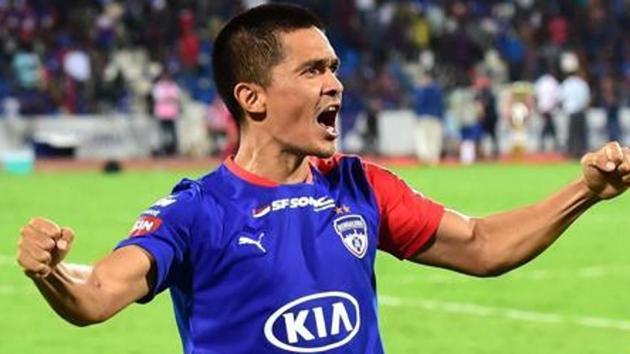 A file photo of Sunil Chhetri. (PTI) A file photo of Sunil Chhetri. (PTI)