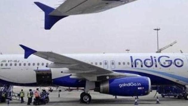 IndiGo’s flight 6E 5388 had taken off from the Mumbai airport at 1.37 pm, much behind its scheduled departure of 11.35 am.(Reuters File)