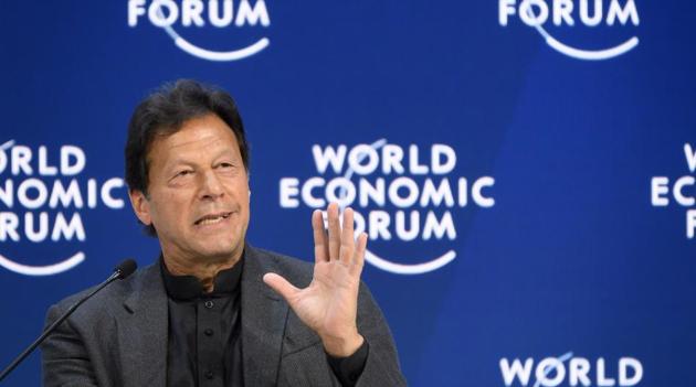 Pakistan's Prime Minister Imran Khan delivers a speech at the World Economic Forum (WEF) annual meeting in Davos, on January 22, 2020. (AFP) Pakistan's Prime Minister Imran Khan delivers a speech at the World Economic Forum (WEF) annual meeting in Davos, on January 22, 2020. (AFP)