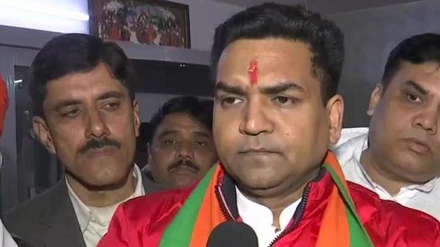 BJP leader Kapil Mishra, who is contesting Delhi Assembly elections from Model Town.(ANI Photo)