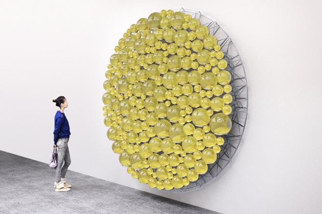 Scandinavian artist Olafur Eliasson, will return to the fair this year with another massive installation that uses light, reflection and scale. Seen here is a work from 2019 titled Dew Reflector.(Studio Olafur Eliasson)