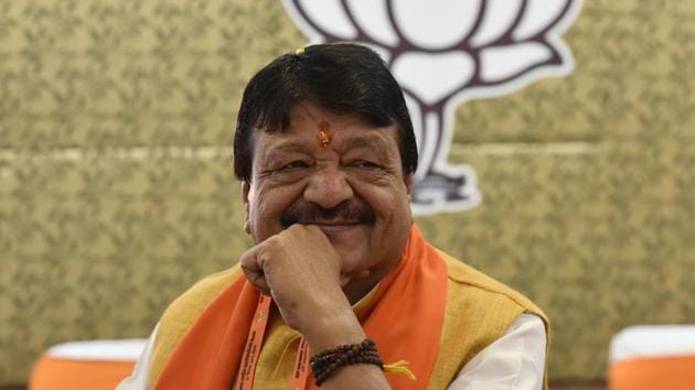 BJP leader Kailash Vijayvargiya also tried to put aside fears over the amended citizenship law(Vipin KUmar /HT PHOTO)