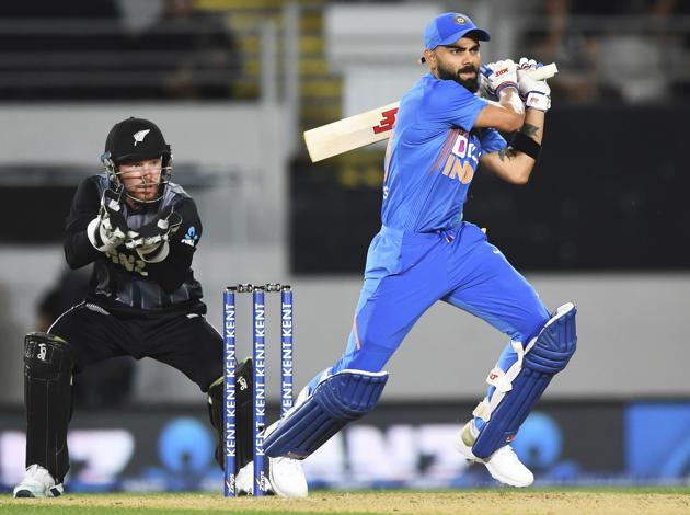 India captain Virat Kohli smashes a shot. (AP)