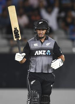 New Zealand's Ross Taylor 50 not out during the Twenty/20 cricket international. (AP)