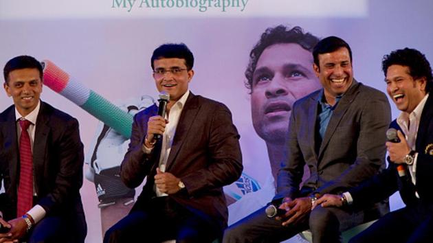 File photo of Sourav Ganguly, Rahul Dravid, VVS Laxman and Sachin Tendulkar(Hindustan Times via Getty Images)