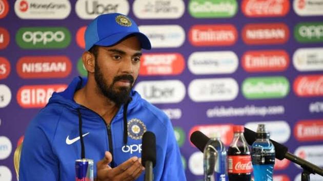 KL Rahul attending a press conference(Twitter)