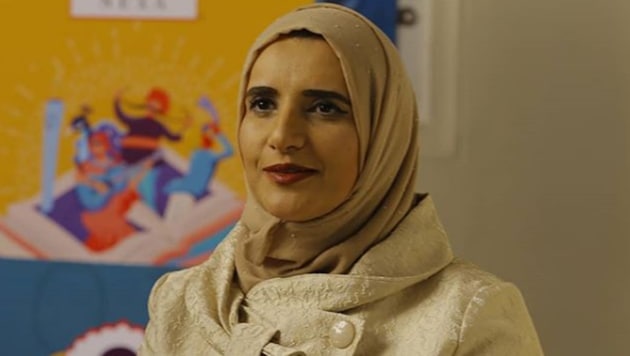 Writer Jokha Alharthi at the Jaipur Literature Festival 2020.(ianslife_in)