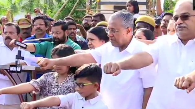 Pinarayi Vijayan, who has been at the forefront of opposing the contentious Citizenship Amendment Act (CAA), and CPI leader Kanam Rajendran joined the protest in Kerala’s capital of Thiruvananthapuram. (ANI) Pinarayi Vijayan, who has been at the forefront of opposing the contentious Citizenship Amendment Act (CAA), and CPI leader Kanam Rajendran joined the protest in Kerala’s capital of Thiruvananthapuram. (ANI)