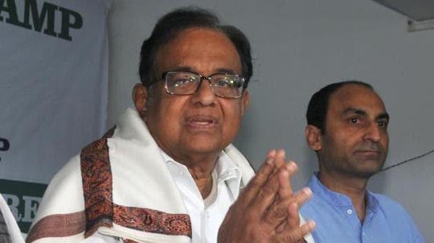 Kolkata, India - January 18: Senior Congress leader P Chidambaram was present at a workshop on National Register of Citizens (NRC), CAA, NPR to train party's state leaders at Bidhan Bhavan in Kolkata, India on Saturday, January 18, 2020. (Photo by Samir Jana / Hindustan Times)