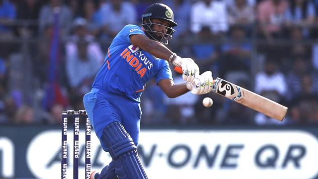 India's Rishabh Pant plays a shot.(ANI)