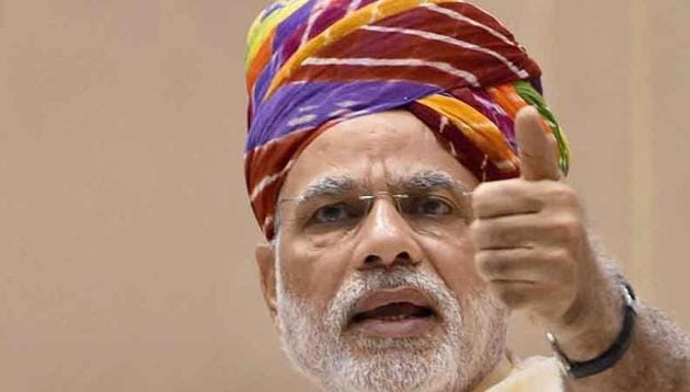 Prime Minister Narendra Modi on Sunday addressed the 61st edition of his monthly radio programme ‘Mann Ki Baat’.(PTI)