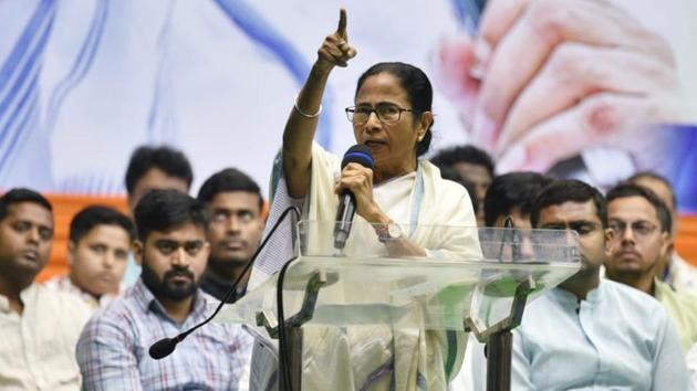 West Bengal chief minister Mamata Banerjee on Monday said that the Bharatiya Janata Party (BJP) is collecting population data using non-government organizations (NGOs) in the state.(SAMIR JANA/HT PHOTO.)