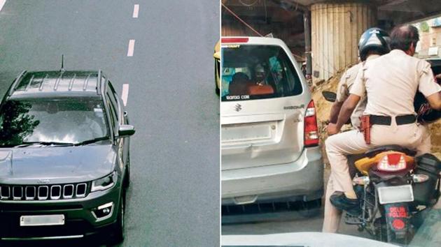 The database also stores records such as details of every registered vehicle and driving licence holder as well as those related to notices issued for violating traffic rules. HT accessed these images from the database and blurred the number to protect the privacy of vehicle owners.(HT Photo)