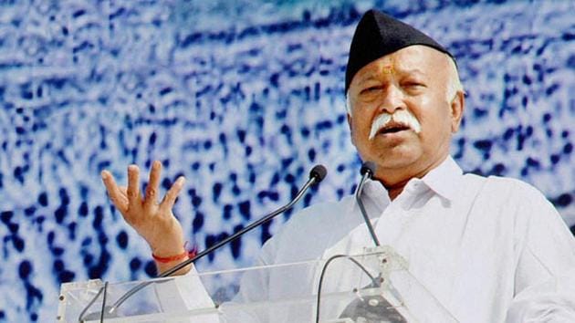 RSS chief Mohan Bhagwat.(PTI file) RSS chief Mohan Bhagwat.(PTI file)
