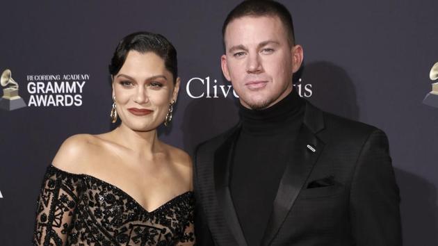 Jessie J, left, and Channing Tatum arrive at the Pre-Grammy Gala And Salute To Industry Icons at the Beverly Hilton Hotel.(Mark Von Holden/Invision/AP)