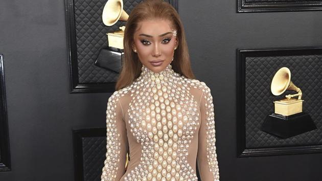 Nikita Dragun arrives at the 62nd annual Grammy Awards at the Staples Center on Sunday, Jan. 26, 2020, in Los Angeles. (Photo by Jordan Strauss/Invision/AP) (Jordan Strauss/Invision/AP)