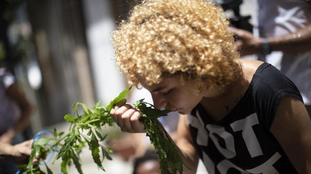 A woman during a gardening class. Rio is famed for views of its coastal rainforests. But there’s also urban dystopia after decades of slapdash sprawl. Even the Christ the Redeemer statue, perched atop a jungle peak has his back turned to most of the metropolis. Whole neighbourhoods have severed connections with the forest and during Rio’s summer residents feel their lack. (Silvia Izquierdo / AP) A woman during a gardening class. Rio is famed for views of its coastal rainforests. But there’s also urban dystopia after decades of slapdash sprawl. Even the Christ the Redeemer statue, perched atop a jungle peak has his back turned to most of the metropolis. Whole neighbourhoods have severed connections with the forest and during Rio’s summer residents feel their lack. (Silvia Izquierdo / AP)