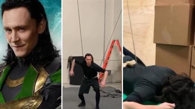 (Right) Tom Hiddleston as Loki in Avengers: Endgame (left) in a still from prep video.(Instagram)