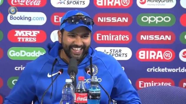 Rohit Sharma interacts with the media (File)(Twitter)