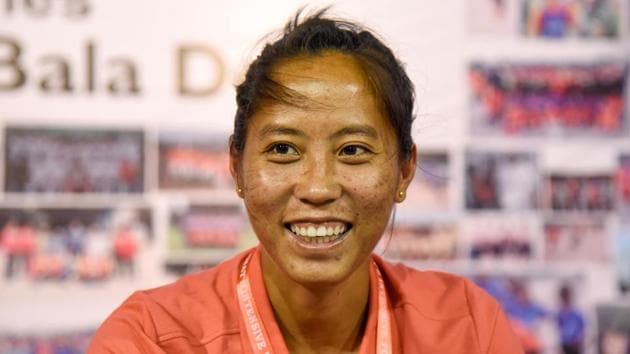 File image of India footballer Bala Devi.(Sanket Wankhade/HT PHOTO)