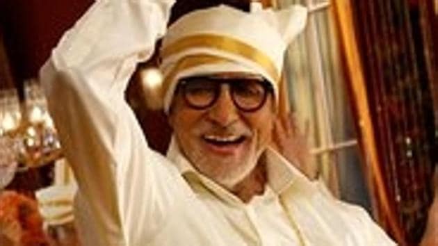 Amitabh Bachchan shoots for an advertisement.(IANS)