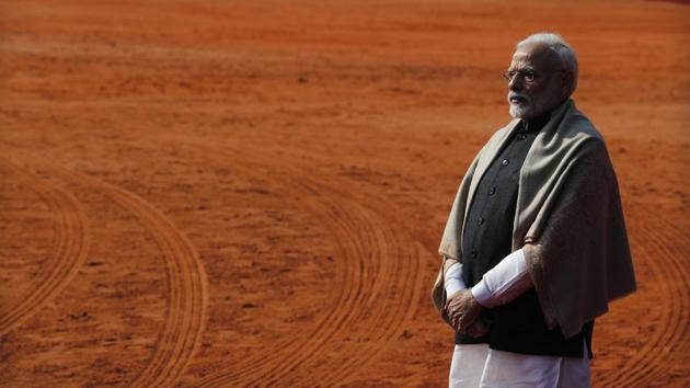 Indian Prime Minister Narendra Modi at the presidential palace in New Delhi.(AP) Indian Prime Minister Narendra Modi at the presidential palace in New Delhi.(AP)