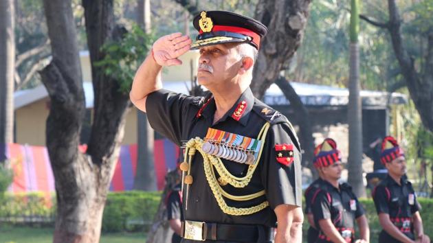 Lieutenant General CP Mohanty, army commander, Southern Command.(HT PHOTO)