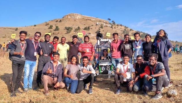 DY Patil Engineering College, Akurdi, under the moniker of Predators, won one of the country’s most prestigious auto competitions, the Baja-SAE India-20. The multi-discipline team, all contributed to creating the vehicle (seen in pic), which swept the prizes.(HT/PHOTO)