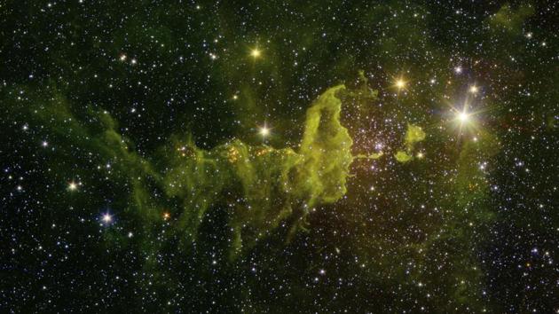 The spider part of “The Spider and the Fly” nebulae, IC 417, where many stars are formed, captured in infrared by the Spitzer Space Telescope and the Two Micron All Sky Survey (2MASS). During the 2016 NASA Senior Review process, the agency had said, they made a decision to close out the Spitzer mission, which was initially planned for 2018. However, as the launch of the JWST was postponed, the Spitzer mission was granted its fifth and final extension, which ended on Thursday. (NASA/JPL-Caltech/AP) The spider part of “The Spider and the Fly” nebulae, IC 417, where many stars are formed, captured in infrared by the Spitzer Space Telescope and the Two Micron All Sky Survey (2MASS). During the 2016 NASA Senior Review process, the agency had said, they made a decision to close out the Spitzer mission, which was initially planned for 2018. However, as the launch of the JWST was postponed, the Spitzer mission was granted its fifth and final extension, which ended on Thursday. (NASA/JPL-Caltech/AP)