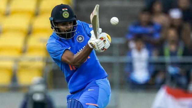 India's KL Rahul bats during a Twenty/20 cricket international between India and New Zealand in Wellington. (AP)