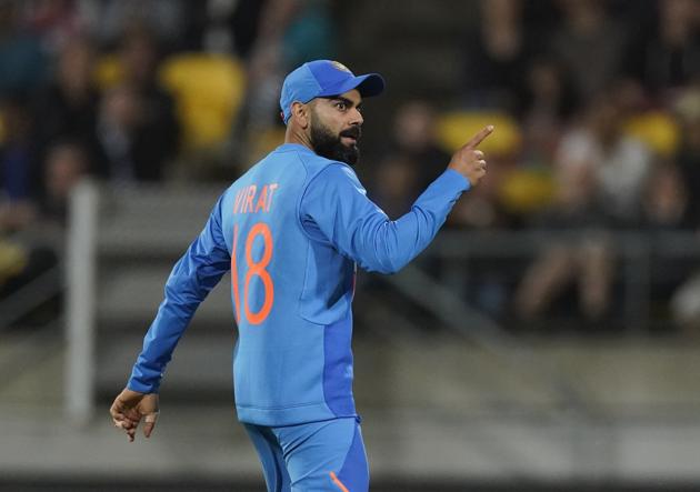 Virat Kohli during the Twenty/20 cricket international between India and New Zealand. (AP)